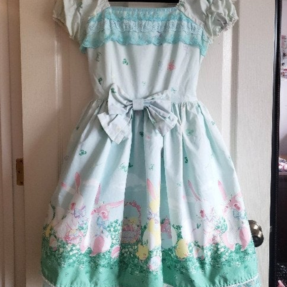 Dream of Lolita Happy Garden OP Dress US 6 Blue